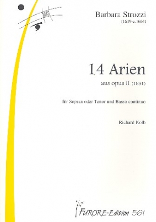 14 Arien aus op.2 (1651) fr Sopran (Tenor) und Bc