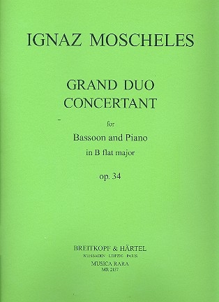 Grand duo concertante op.34 fr Fagott und Klavier