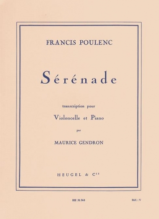 Srnade pour violoncelle et piano