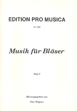 Musik fr Blser Band 2 Holzblserquintette Partitur und Stimmen