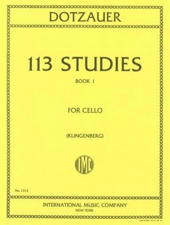 113 studies Vol.1 for cello KLINGENBERG, ED.