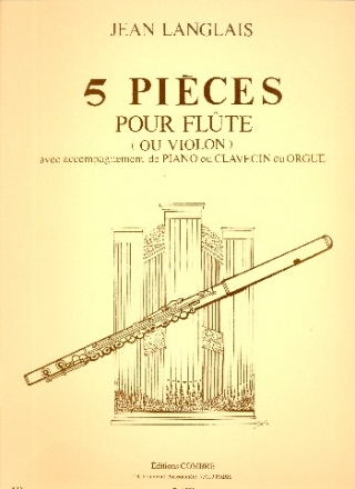 5 pices pour flte (violon) et piano (clavecin, orgue)