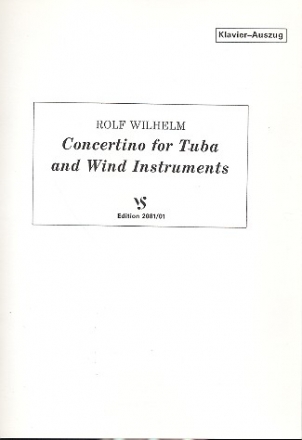 Concertino  for tuba and wind instruments Klavierauszug ohne Solostimme