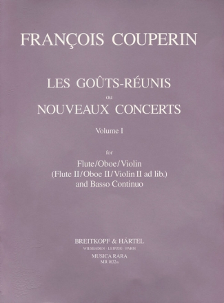 Les gouts-reunis (nouveaux concertos) vol.1 (nos.5-8) for flute, (oboe,vl) and bc parts