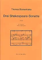 3 Shakespeare-Sonette fr Sopran, Flte und Klavier (en)
