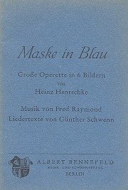 Maske in blau Libretto