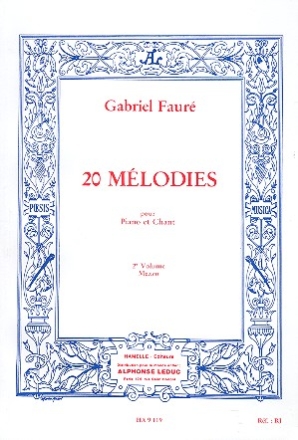 20 melodies vol.2 (nos.21-40) pour mezzosoprano et piano