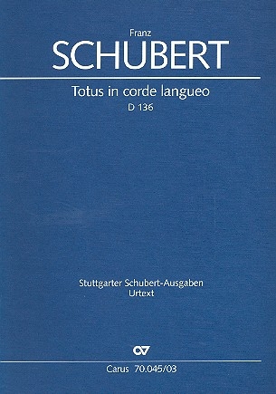 Totus in corde langueo D136 Offertorium C-Dur fr Sopran und Orchester,  Klavierauszug