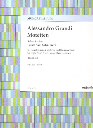 Motetten Band 1 fr Gesanhg (hoch), 2 Violinen und Bc