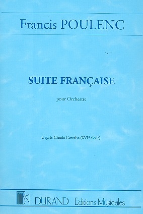 Suite francaise pour orchestre partition miniature
