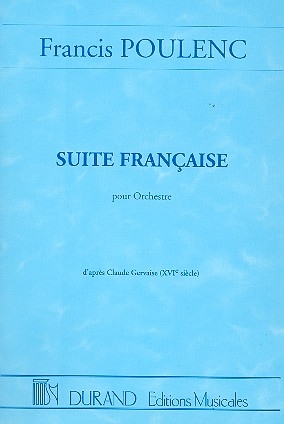 Suite francaise pour orchestre partition miniature