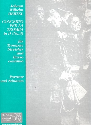 Konzert D-Dur Nr.3 fr Trompete, Streicher und Bc Partitur und Stimmen