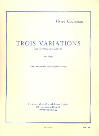 3 variations sur un thme chromatique pour orgue