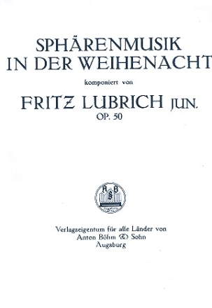 Sphrenmusik in der Weihenacht op.50  fr Orgel Verlagskopie
