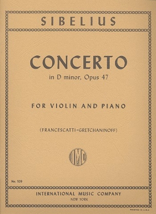 Concerto d minor op.47 for violin and piano