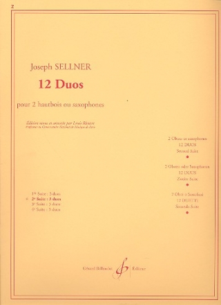12 duos vol.2 (nos.4-6) - pour 2 hautbois ou saxophones