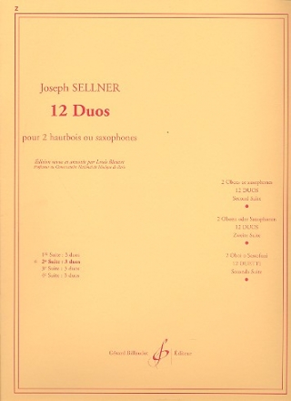 12 duos vol.2 (nos.4-6) - pour 2 hautbois ou saxophones