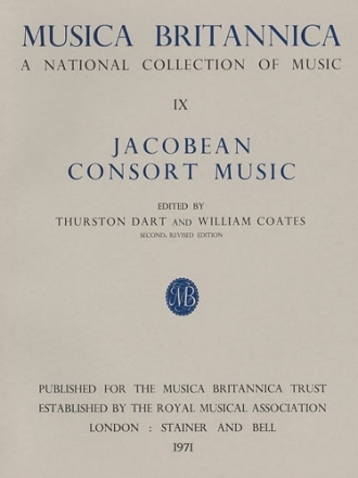 JACOBEAN CONSORT MUSIC MUSICA BRITANNICA VOL.9 DART, THURSTON, ED.