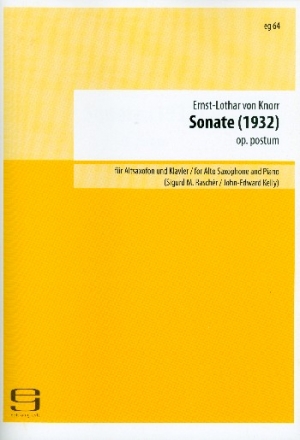 Sonate op.postum. (1932) fr Altsaxophon und Klavier