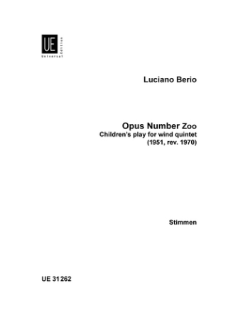 Opus Number Zoo fr Blserquintett und Singstimme (en/dt/it) Stimmen