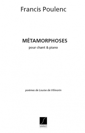 Metamorphoses pour voix moyenne et piano (fr)