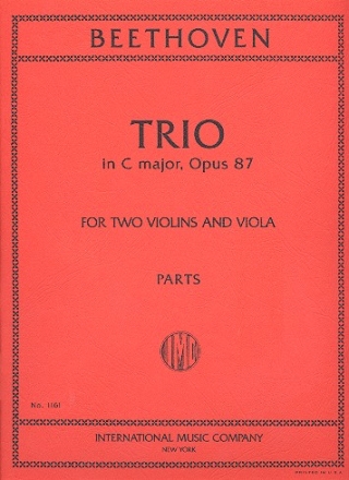 Trio C major op.87 for 2 oboes and englischhorn for 2 violins and viola, parts