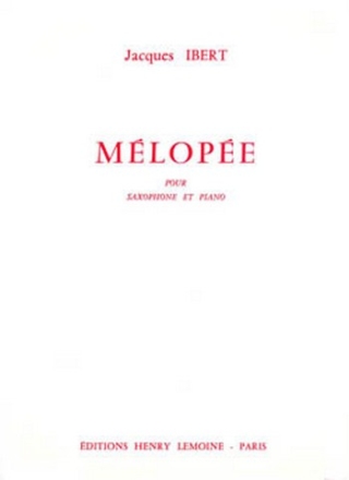 Melopee pour saxophone alto ou tenor et piano