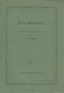 Der Prophet Oper in 5 Akten Libretto (dt)