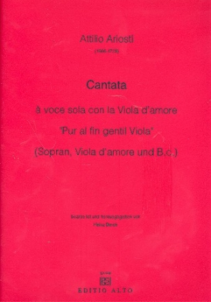 Cantata  voce sola con la viola d'amore 