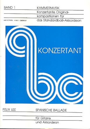 ABC Konzertant Band 1 Spanische Ballade fr Gitarre und Akkordeon