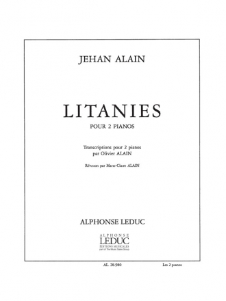 LITANIES POUR 2 PIANOS ALAIN, M.-C., ED.