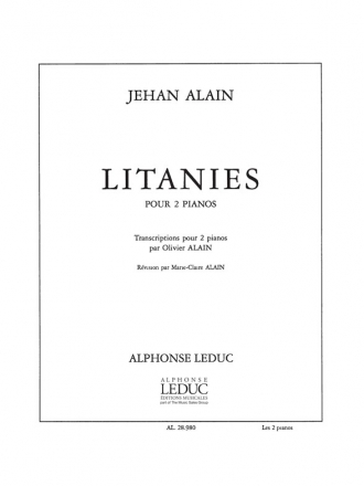 LITANIES POUR 2 PIANOS ALAIN, M.-C., ED.