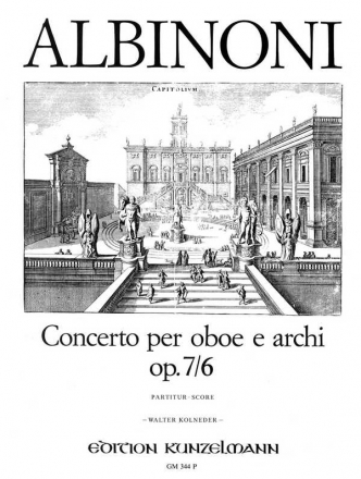 Concerto D-Dur op.7,6 fr Oboe und Streichorchester Partitur