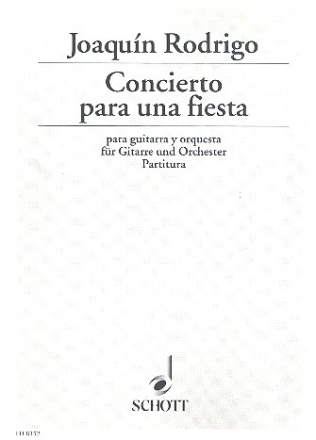 Concierto para una fiesta fr Gitarre und Orchester Partitur