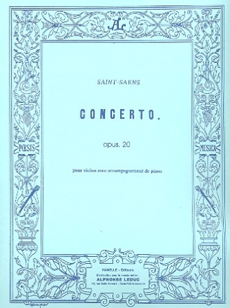 Concerto op.20 pour violon et piano