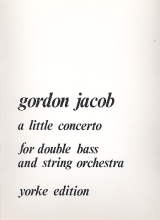 A little Concerto for double bass and string orchestra for double bass and piano