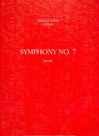 Symphony no.7 for orchestra study score