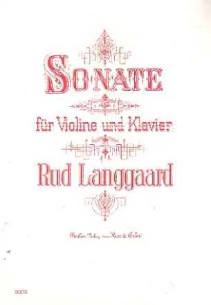 Sonate fr Violine und Klavier