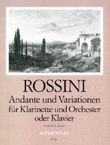 Andante und Variationen fr Klarinette und Orchester oder Klavier Partitur