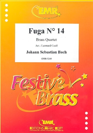 Fuga no.14 for brass quartet Das Wohltemperierte Klavier score and parts