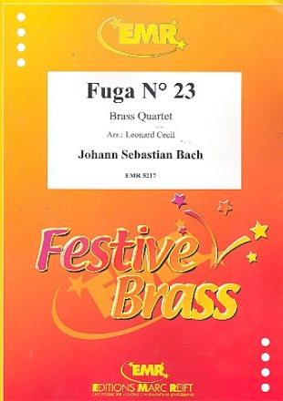 FUGA NO.23 FOR BRASS QUARTET DAS WOHLTEMPERIERTE KLAVIER SCORE+PARTS