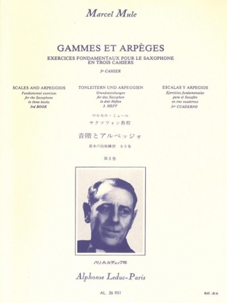 Gammes et arpeges vol.3 pour saxophone (fr/en/d/sp)