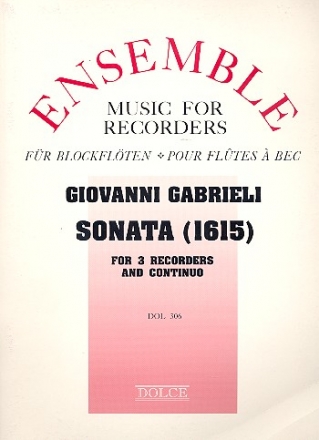 Sonata (1615)  for 3 treble recorders and bc