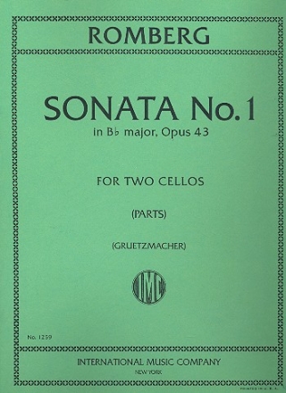 Sonata B flat major op.43 no.1 for 2 cellos parts