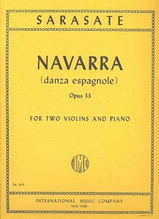 Navarra (danza espagnole) op.33 for 2 violins and piano parts