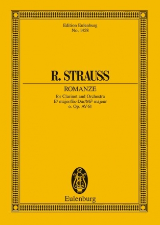 Romanze Es-Dur AV61 fr Klarinette und Orchester Studienpartitur
