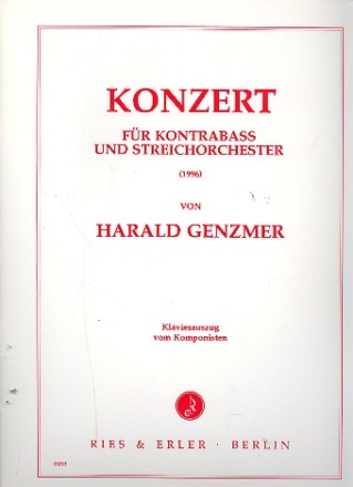 Konzert fr Kontrabass und Streichorchester fr Kontrabass und Klavier