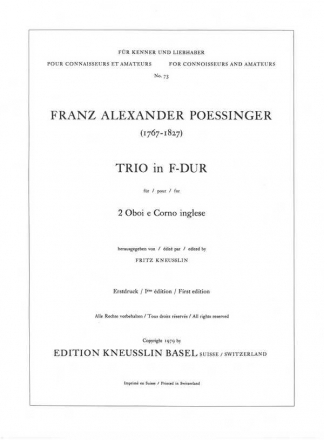 Trio F-Dur fr 2 Oboen und Englischhorn Stimmen