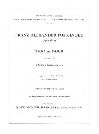 Trio F-Dur fr 2 Oboen und Englischhorn Stimmen