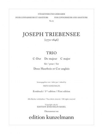Trio C-Dur fr 2 Oboen und Englischhorn Stimmen